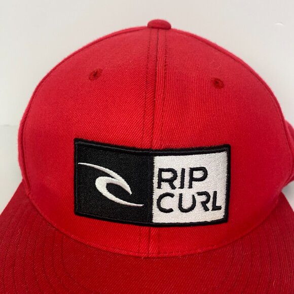 Vintage Rip Curl Hat Cap Flexfit Men's 6 7/8 - 7 1/4 Patch Red Flex Fit - Picture 2 of 10